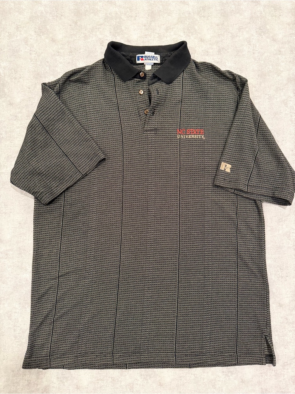 Vintage Russell Athletic Men's Polo with NC State Embroidery
